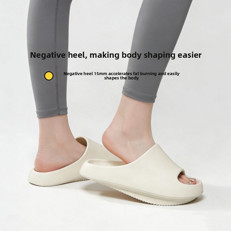 Sandals - 女性用ネガティブヒールシューズ、骨盤矯正用アーチサポートスリッパ、家庭用滑り止め付きハイフロント＆ローバックシューズ