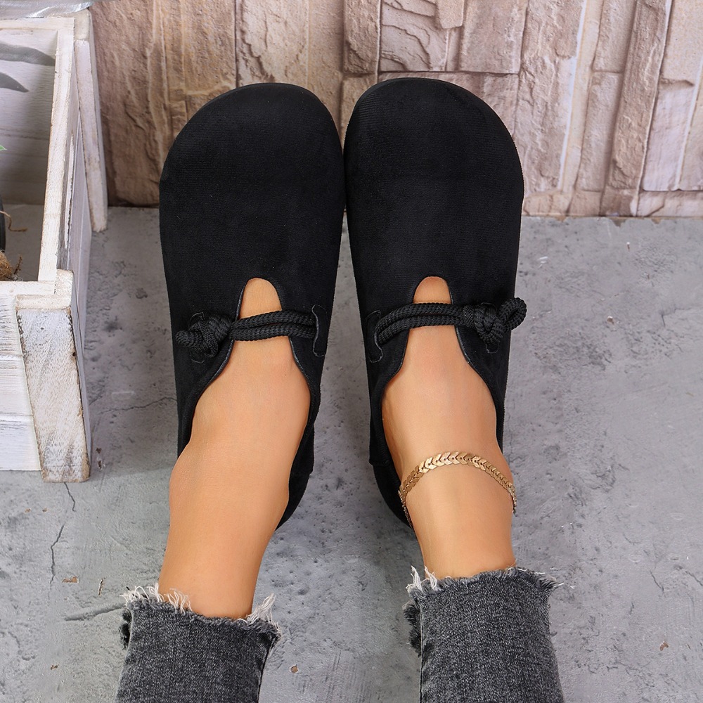 女性用、フラットなローファー、丸いつま先、結び紐のストラップ - Heels のレビューと価格