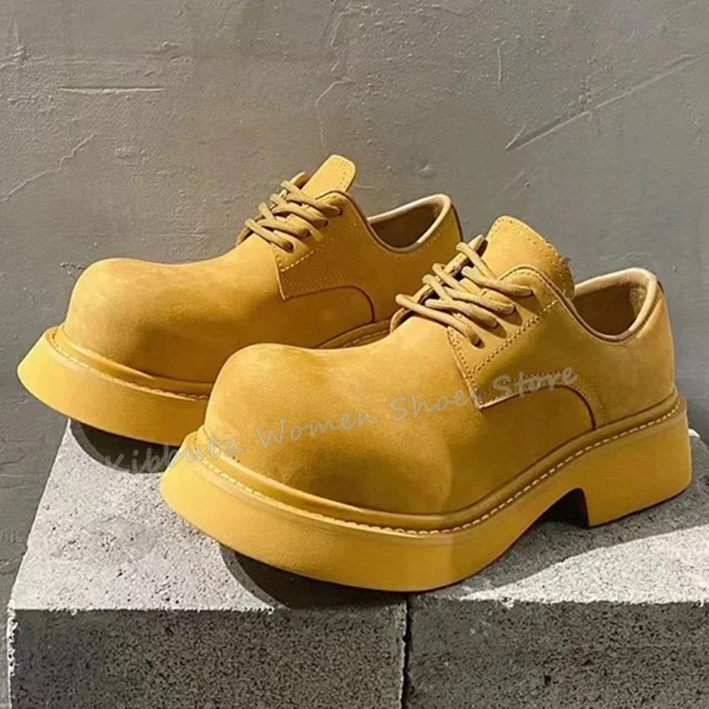 ビッグヘッドパンプス レースアップチャンキーヒール ファッシ - Boots のレビューと価格